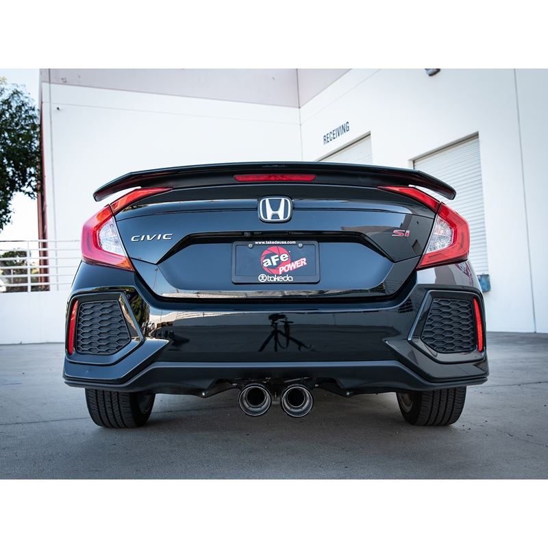 Takeda 2-1/2 IN 304 Stainless Steel Cat-Back Exhaust System w/ Carbon Fiber Tips (49-36619-C)