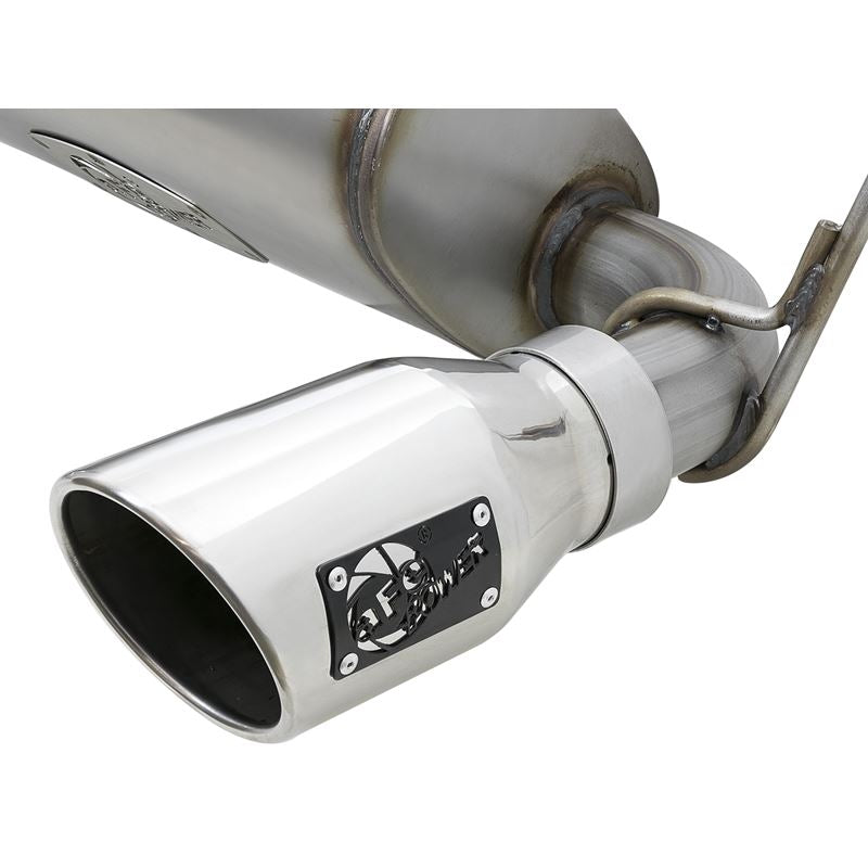 aFe Rebel Series 2-1/2 IN 409 Stainless Steel Axle-Back Exhaust w/ Polished Tips (49-48061-P)