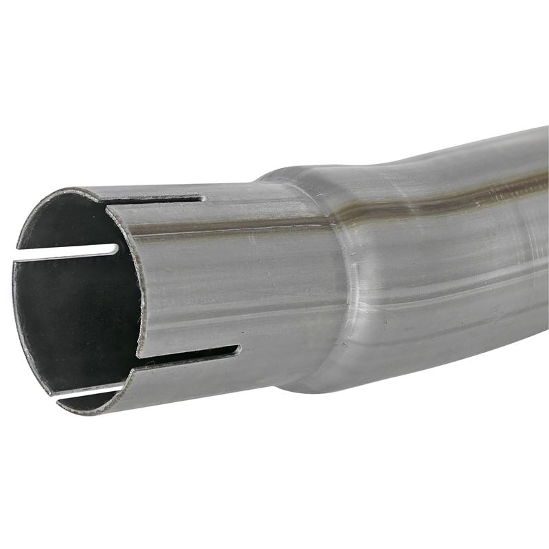 aFe Twisted Steel 2-1/2 IN 409 Stainless Steel Loop-Delete Downpipe (48-48024)