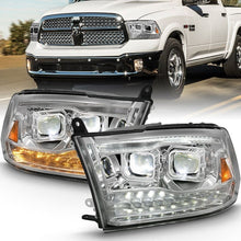 Load image into Gallery viewer, ANZO USA LED Projector Headlight w/Plank Style Switchback Chrome w/Amber Pair (111465)