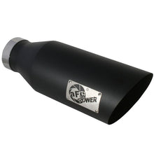 Load image into Gallery viewer, aFe MACH Force-Xp 409 Stainless Steel Clamp-on Exhaust Tip Black (49-92023-B)