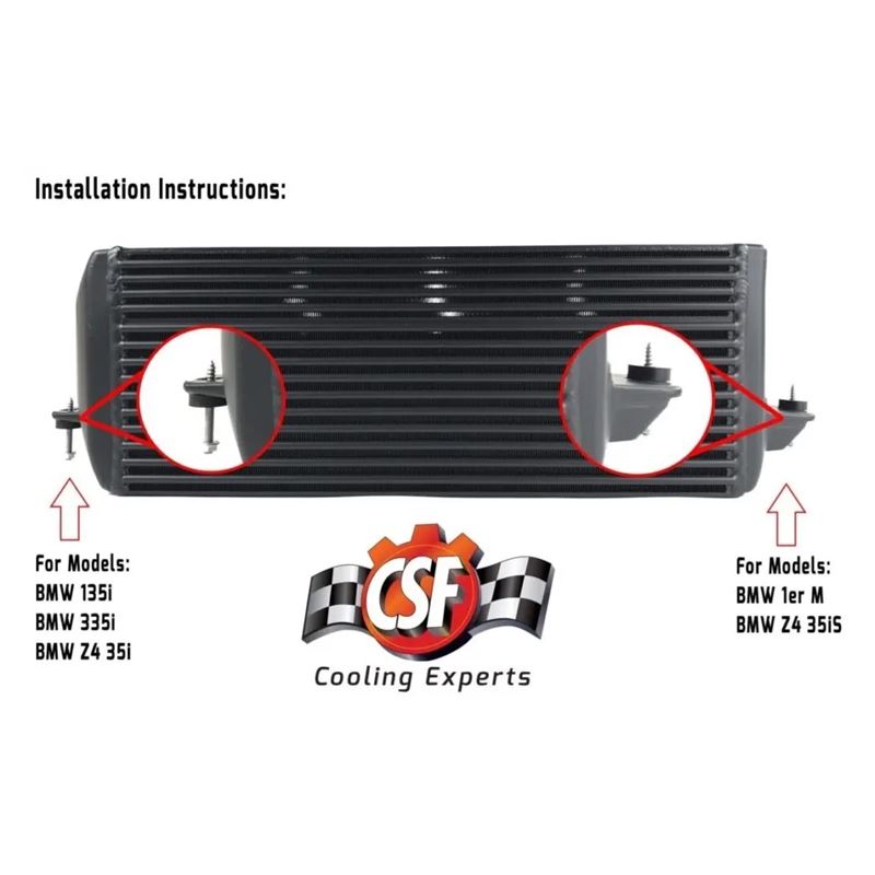 CSF Cooling - Racing & High Performance Division BMW N54 High-Performance Stepped Core Intercooler - Black (8127B)