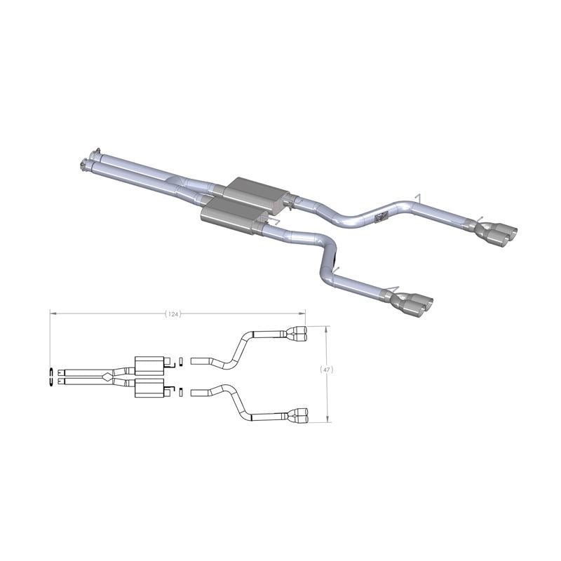 aFe MACH Force-Xp 3 IN 409 Stainless Steel Cat-Back Exhaust System (49-42017)