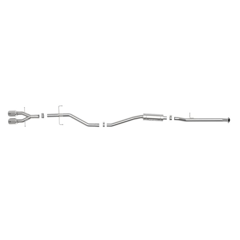 Takeda 2-1/2 IN 304 Stainless Steel Cat-Back Exhaust System w/ Polished Tips (49-36620-P)