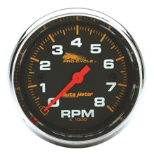 Load image into Gallery viewer, AutoMeter Pro-Cycle Gauge Tach 2 5/8in 8K Rpm 2and4 Cylinder Black (19304)