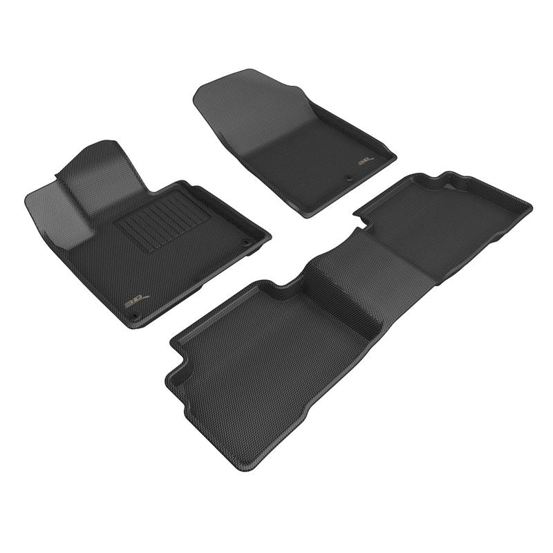 3D Maxpider 2023 Kia Sportage Hybrid Kagu 1st & 2nd Row Floormat - Black (L1KA07501509)