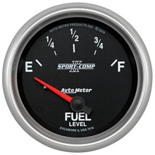 Load image into Gallery viewer, AutoMeter Sport-Comp II 2-5/8in Short Sweep Electronic 73-10ohms Fuel Level Gauge (7615)