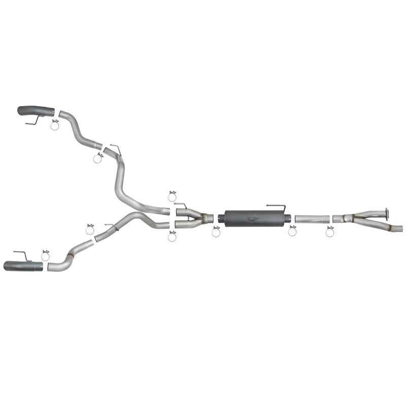 aFe MACH Force-Xp Cat-Back Exhaust System w/ Dual Hi-Tuck Black Tips (49-33095-B)