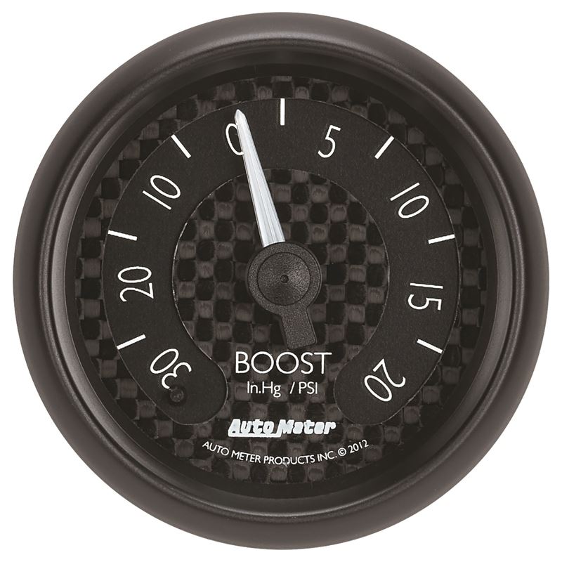 AutoMeter GT Series 52mm Mechanicl 30 In Hg/20 psi Vacuum/Boost Gauge (8001)