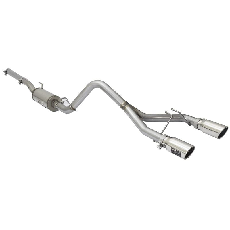 aFe Rebel Series 2-1/2in 409 Stainless Steel Cat-Back Exhaust System w/Polished Tip (49-48056-P)