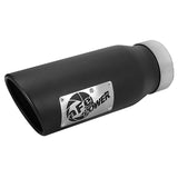 aFe MACH Force-Xp 409 Stainless Steel Clamp-on Exhaust Tip Black Left Side Exit (49T35452-B12)