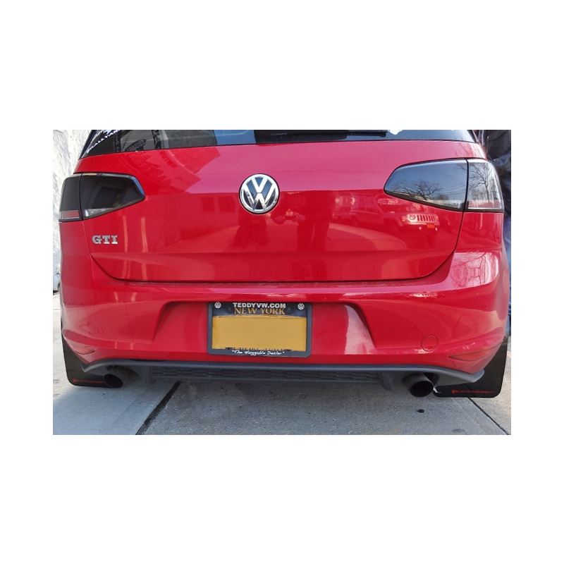 Rally Armor Black Mud Flap/Red Logo for 2015-2019 Volkswagen Golf (MF37-UR-BLK/RD)