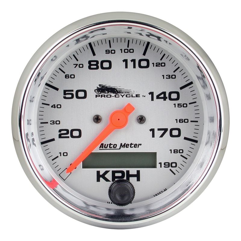 AutoMeter Pro-Cycle Gauge Speedo 3 3/4in 120 Mph Elec Silver (19352)