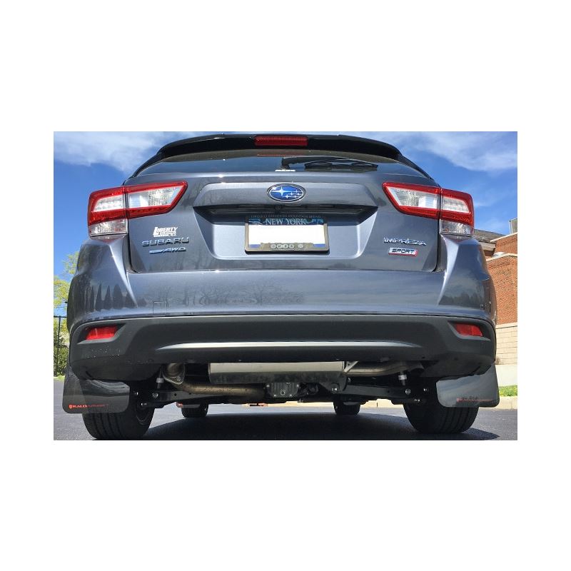 Rally Armor Black Mud Flap/Silver Logo for 2017-2019 Subaru Impreza (MF45-UR-BLK/SIL)