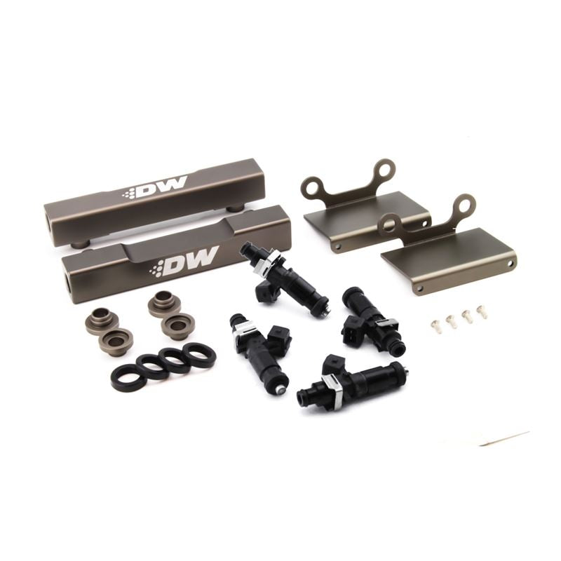 Deatschwerks Subaru side feed to top feed fuel rail conversion kit and 1200cc fuel injectors (6-101-1200)