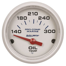 Load image into Gallery viewer, AutoMeter Marine White Ultra-Lite 2-1/16in Electric Oil Temperature Gauge 140-300 Deg F (200764)