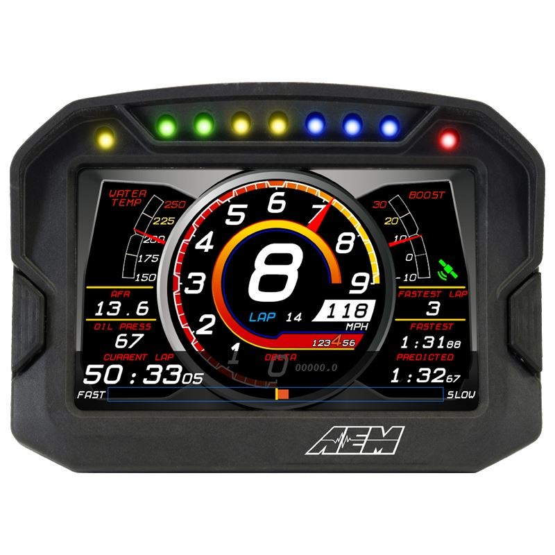 AEM Electronics CD-5LG Carbon Logging Display with Internal GPS (30-5602)