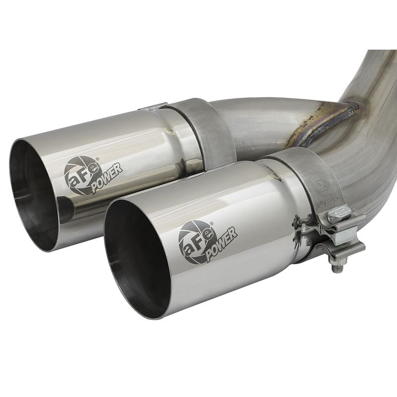 aFe Rebel Series 3-1/2 IN Stainless Steel Cat-Back Exhaust System w/Polish Tip (49-42057-P)