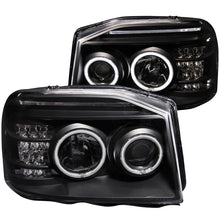 Load image into Gallery viewer, ANZO USA 2001-2004 Nissan Frontier Projector Headlights w/ Halo Black (CCFL) (111172)