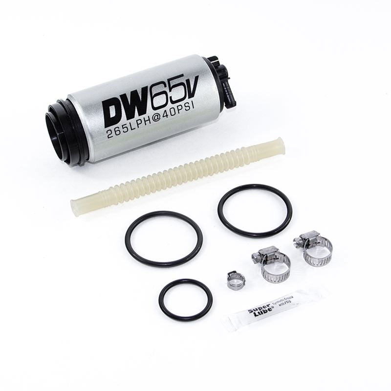 Deatschwerks DW65v series, 265lph in-tank fuel pump w/ install kit (9-655-1025)