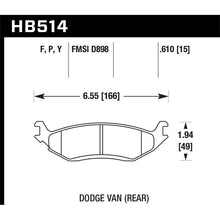 Load image into Gallery viewer, Hawk Performance HPS Brake Pads (HB514F.610)