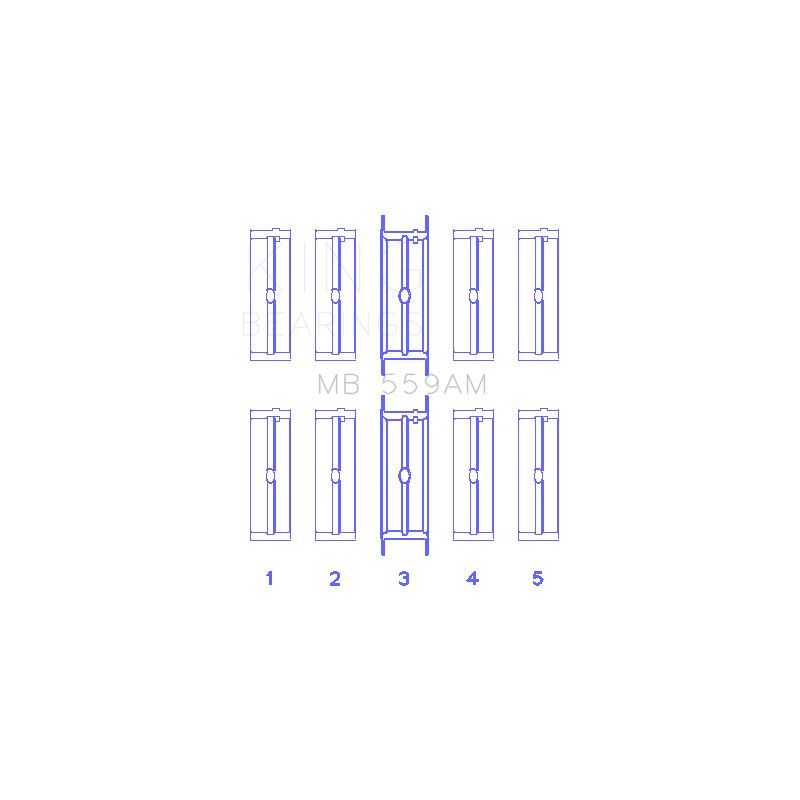 King Engine Bearings Main Bearing Set for 1968-1969 Mercury Montego (MB 559AM 040)