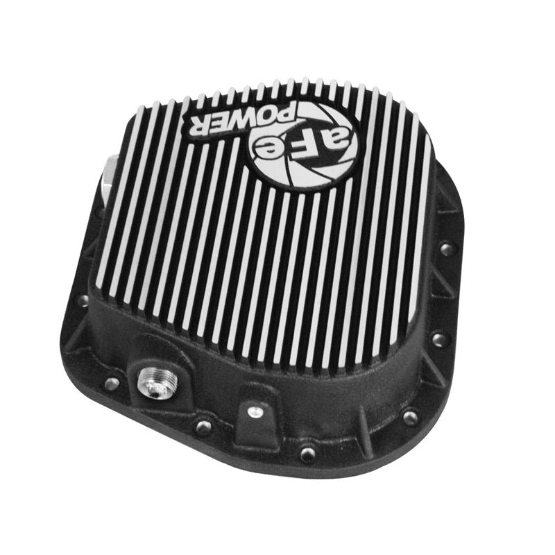 aFe Pro Series Differential Cover Black w/ Machined Fins and Gear Oil (9.75-12) (46-70152-WL)