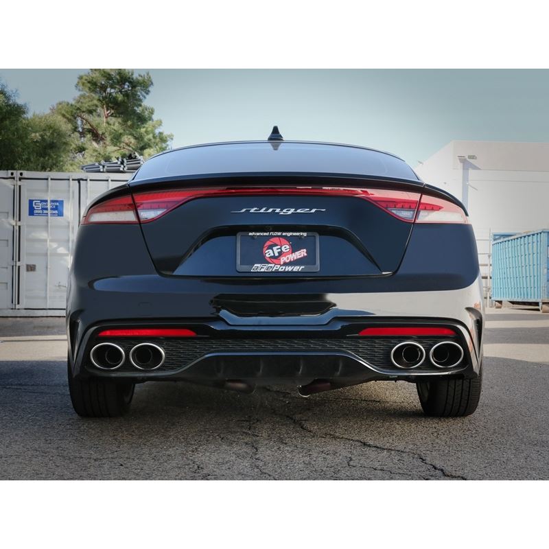 aFe Gemini XV 3in to Dual 2-1/2in Cat-Back Exhaust System w/ Cut-Out for 22-23 Kia Stinger L4-2.5L Turbo (49-37024)