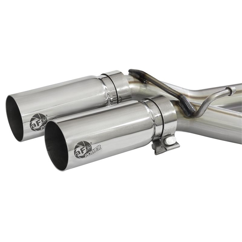 aFe Rebel Series 3 IN to 2-1/2 IN 409 Stainless Steel Cat-Back Exhaust w/ Polish Tip (49-43079-P)