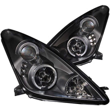 Load image into Gallery viewer, ANZO USA 2000-2005 Toyota Celica Projector Headlights w/ Halo Black (121387)