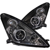 ANZO USA 2000-2005 Toyota Celica Projector Headlights w/ Halo Black (121387)