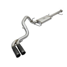 Load image into Gallery viewer, aFe Rebel Series 3 IN Cat-Back Exhaust System w/ Mid-Side Exit Black Tips (49-46030-B)