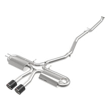 Load image into Gallery viewer, Takeda 3 IN 304 Stainless Steel Cat-Back Exhaust System w/ Carbon Fiber Tips (49-36621-1C)