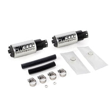 Load image into Gallery viewer, Deatschwerks DW300C series, 340lph compact fuel pump wo/ mounting clips and install kit (dual pumps)(9-307-1013)