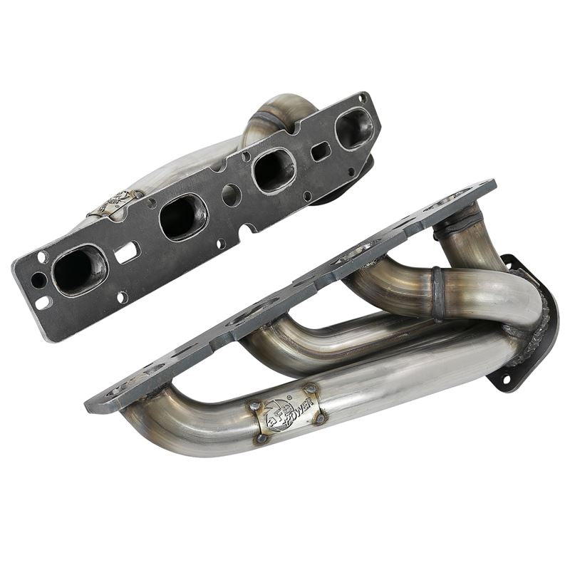 aFe Twisted Steel 304 Stainless Steel Shorty Header (48-32021)