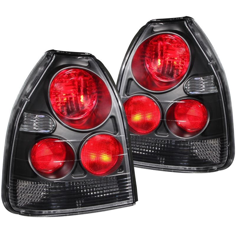 ANZO USA 1996-2000 Honda Civic Taillights Black (221065)