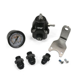 Deatschwerks DWR1000C AFPR + Pressure Gauge + 6AN & 8AN fittings - Anodized Black (6-1002-FRB-86)