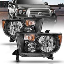 Load image into Gallery viewer, ANZO USA Crystal Headlight Set, Clear Lens, Black w/Amber Housing, Pair, (111436)