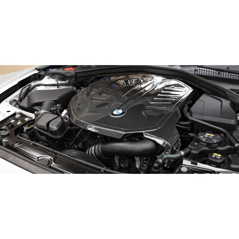 Eventuri BMW F20 M140i, F22 M240i, F30 M340i B58 Black Carbon Engine Cover (EVE-B58F-CF-ENG)