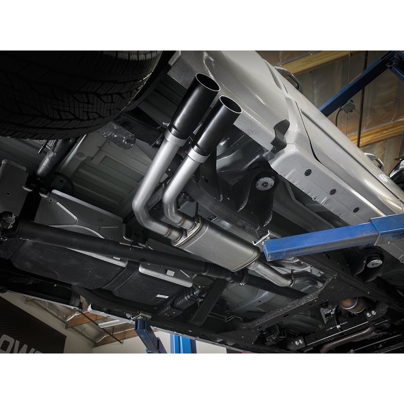 aFe Rebel Series 3 IN to 2-1/2 IN 409 Stainless Steel Cat-Back Exhaust w/ Black Tip (49-44098-B)