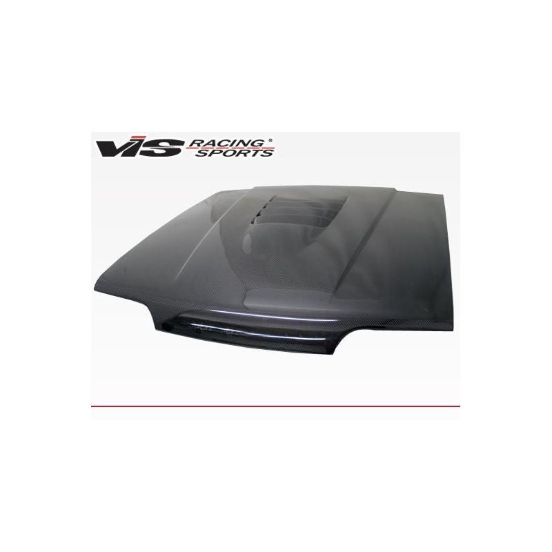 VIS Racing Cobra R 2000 Style Black Carbon Fiber Hood (87FDMUS2DCR-010C)