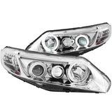 ANZO USA 2006-2011 Honda Civic Projector Headlights w/ Halo Chrome (CCFL) (121061)