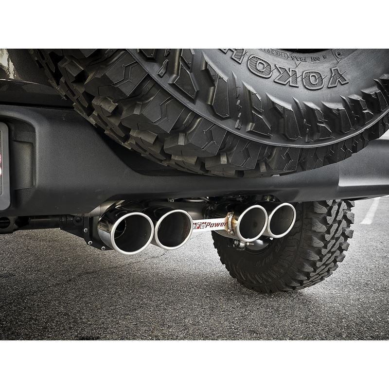 aFe Rebel Series 2-1/2 IN 304 Stainless Steel Cat-Back Exhaust w/ Polished Tip (49-38071-P)