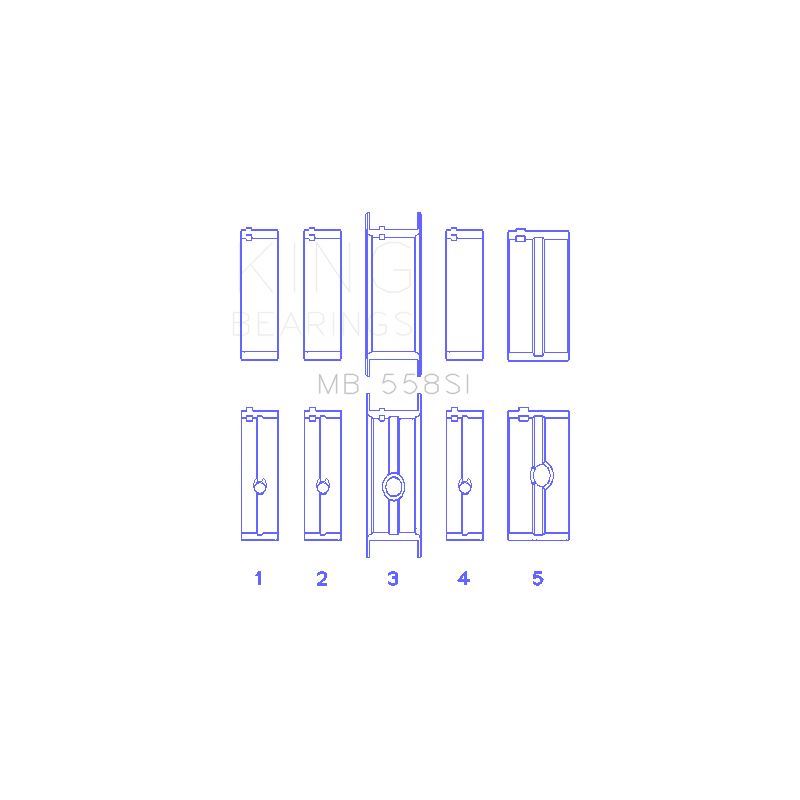 King Engine Bearings Main Bearing Set for 1966-1974 Dodge Charger (MB 558SI 030)