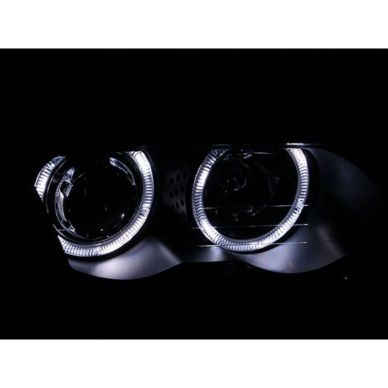 ANZO USA Projector Headlight Set w/Halo for 2001 BMW 320i (121261)