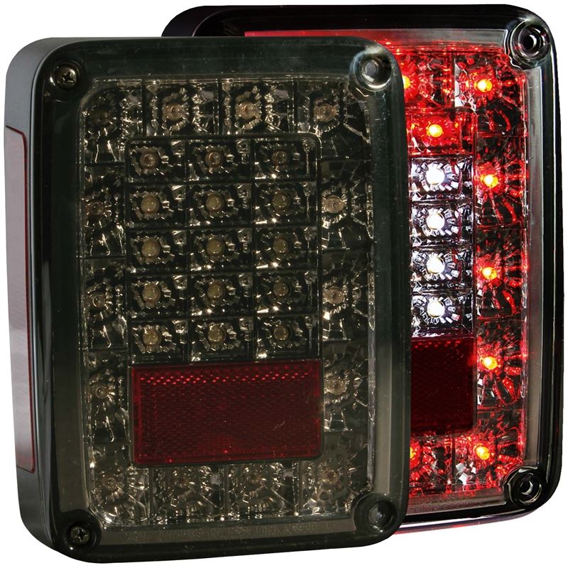 ANZO USA 2007-2015 Jeep Wrangler LED Taillights Smoke (311203)