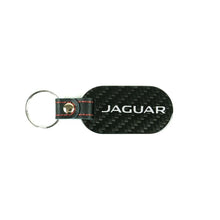 Load image into Gallery viewer, Fabspeed Jaguar Cat and Script Carbon Fiber Keyring (FS-CF-CKR-JAGS)