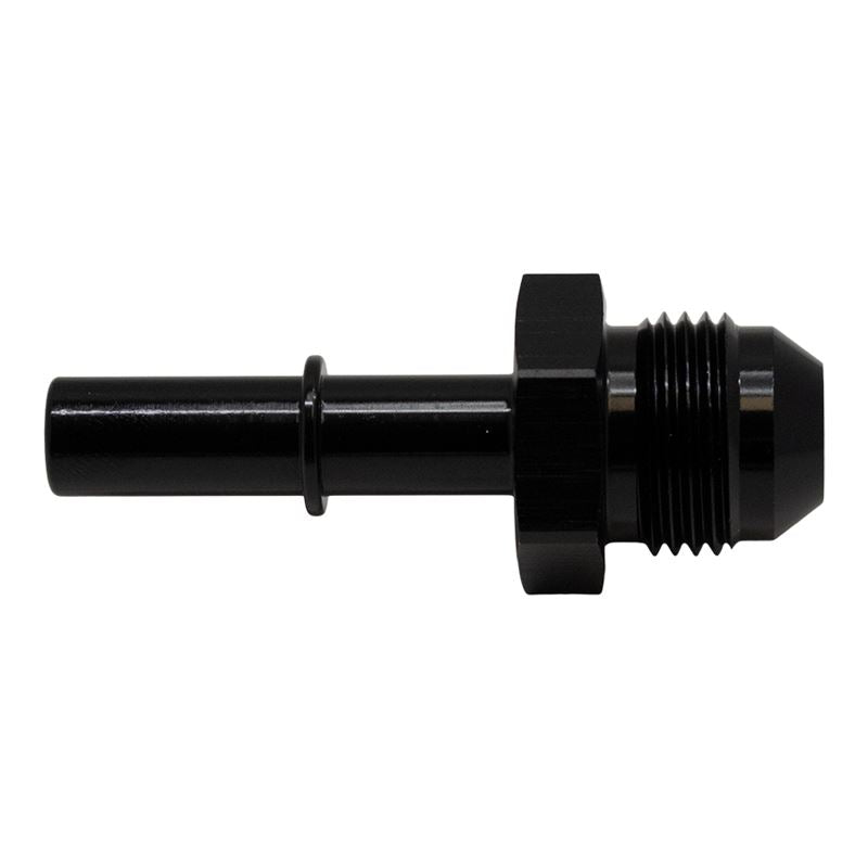 DeatschWerks 8AN Male Flare to 3/8in Male EFI Quick Connect Adapter - Anodized Matte Black(6-02-0113-B)