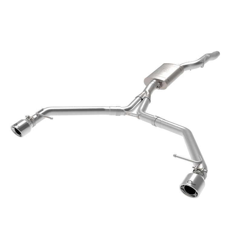 aFe MACH Force-Xp 3 IN to 2-1/2 IN Stainless Steel Axle-Back Exhaust w/ Polished Tip for 2013-2016 Audi allroad(49-36437-P)