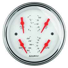 Load image into Gallery viewer, AutoMeter Arctic White 5in Quad GA, Fuel Level, 0-90 OHM (1319)